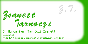 zsanett tarnoczi business card